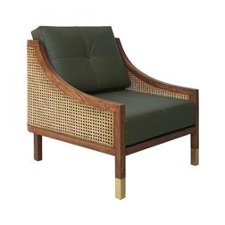 Armchair Mây - da xanh